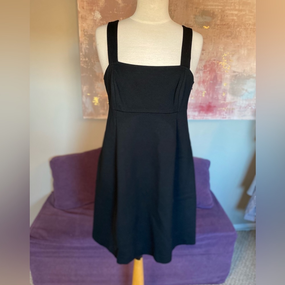 INC‎ International Concepts Y2K Black Mini Dress with Thick Straps Size 8